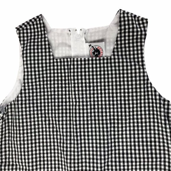 Godlad Girls Dress Black White Gingham Plaid. 6X - Picture 9 of 10